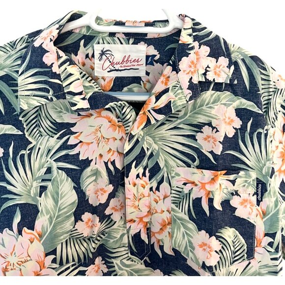 Chubbies Mens Floral Hawaiian Friday Shirt Short Sleeve Button Up Sz L - Picture 4 of 8
